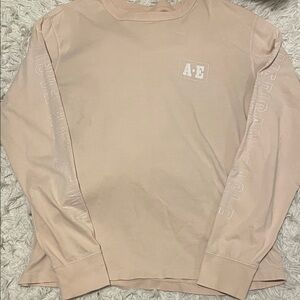 American Eagle Men’s Pink Long Sleeve Shirt